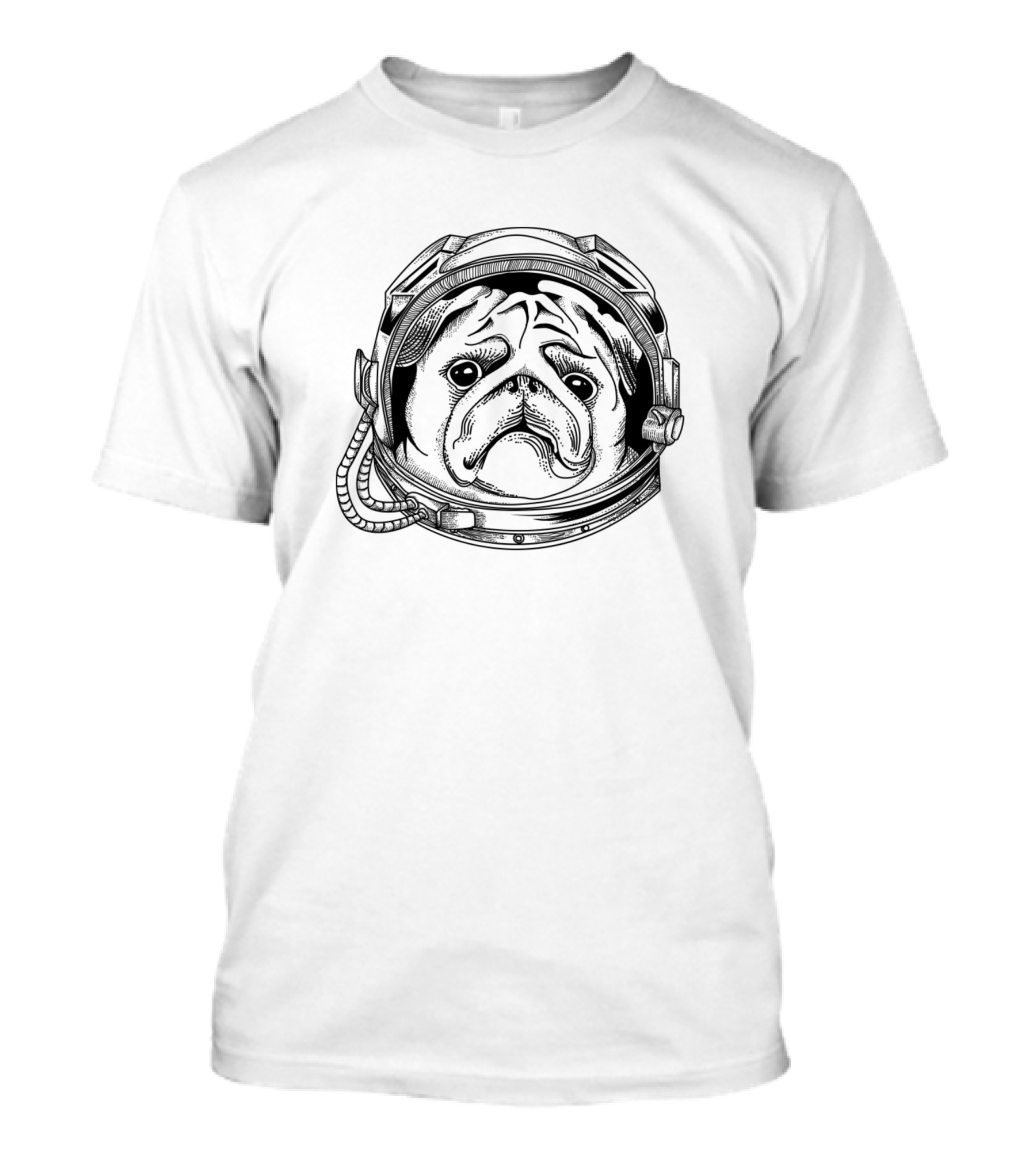 Astropup Pug In Space Helmet T-Shirt