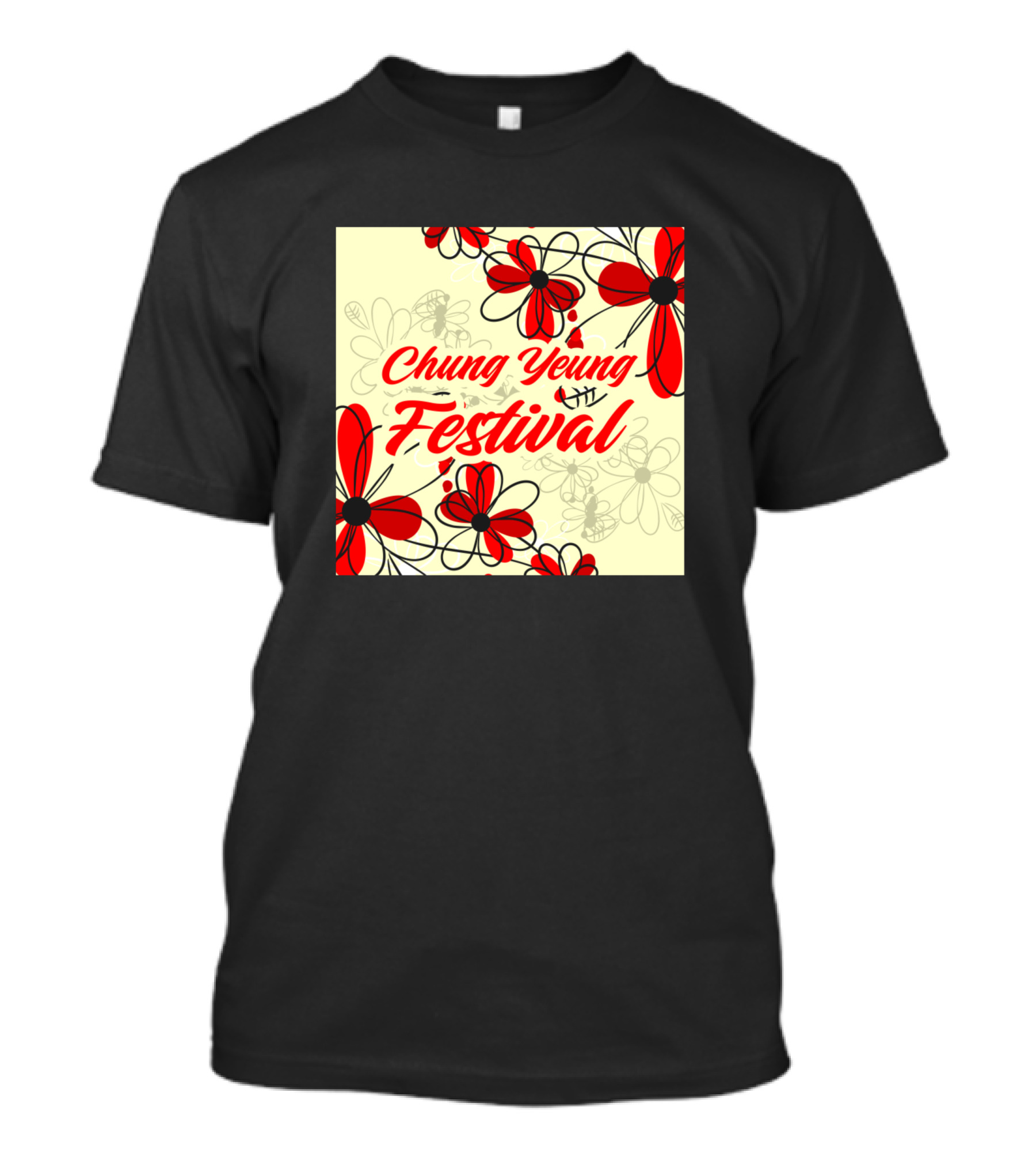 Chung Yeung Festival Red Flowers T-Shirt