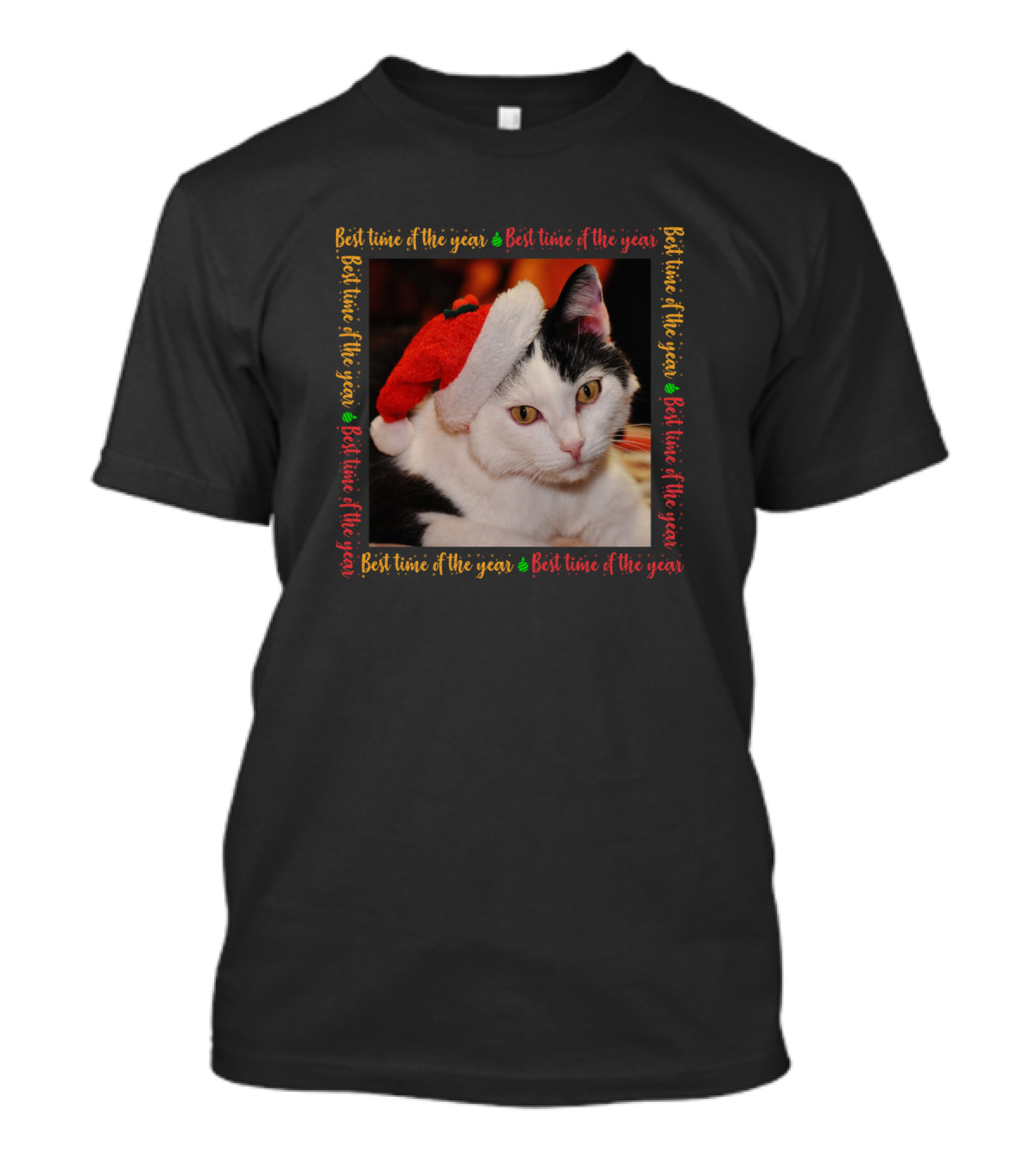 Best Time Of The Year Cute Santa Cat T-Shirt