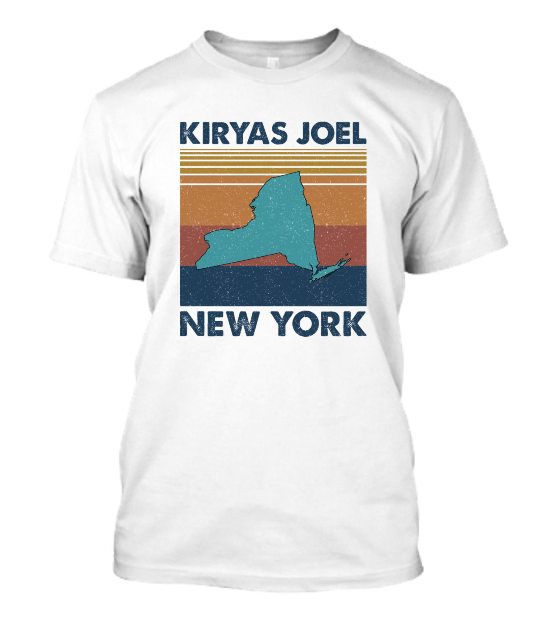 Kiryas Joel New York Retro Map T-Shirt