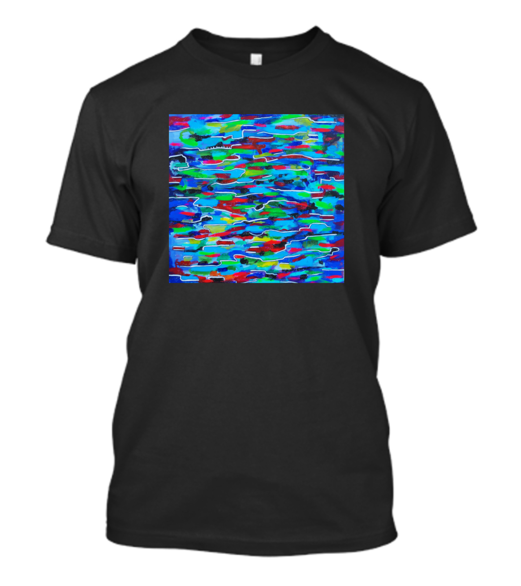 Mapping Colorful Abstract T-Shirt