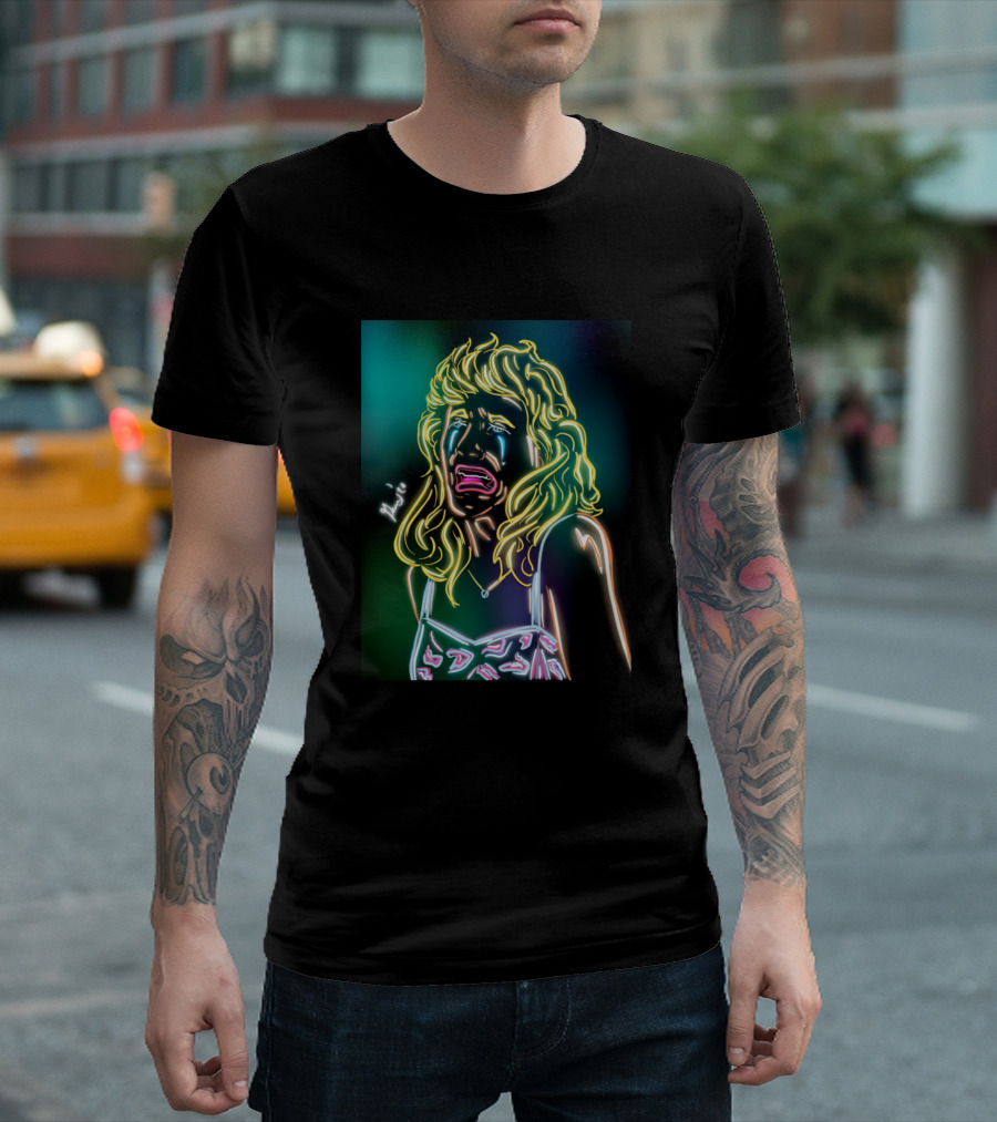 Neon Laura Dern Vibrant Expression 80s T-Shirt