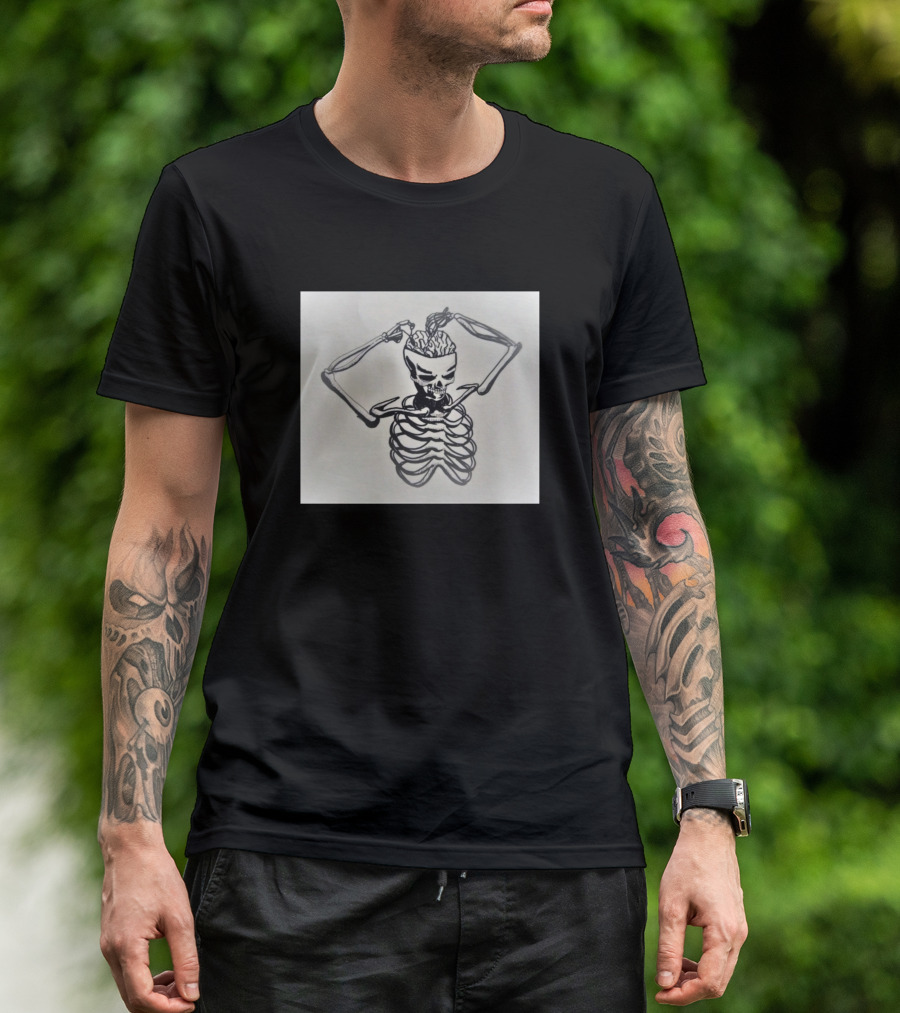 Take An Exam Yourself Skeleton With Brain T-Shirt