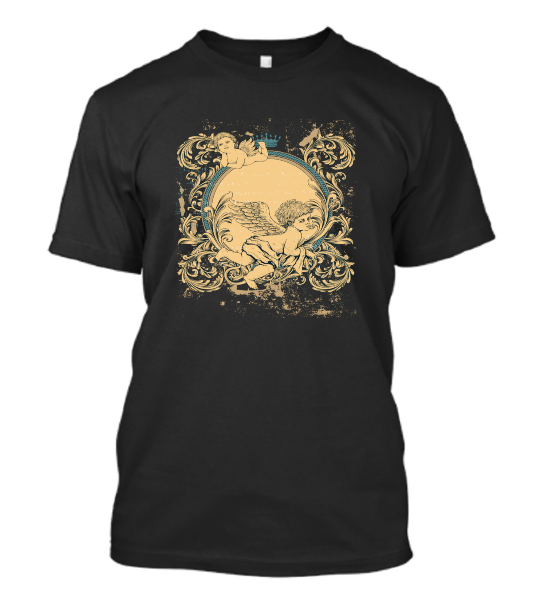 The Baby Angel Cherub Vintage Scrollwork T-Shirt