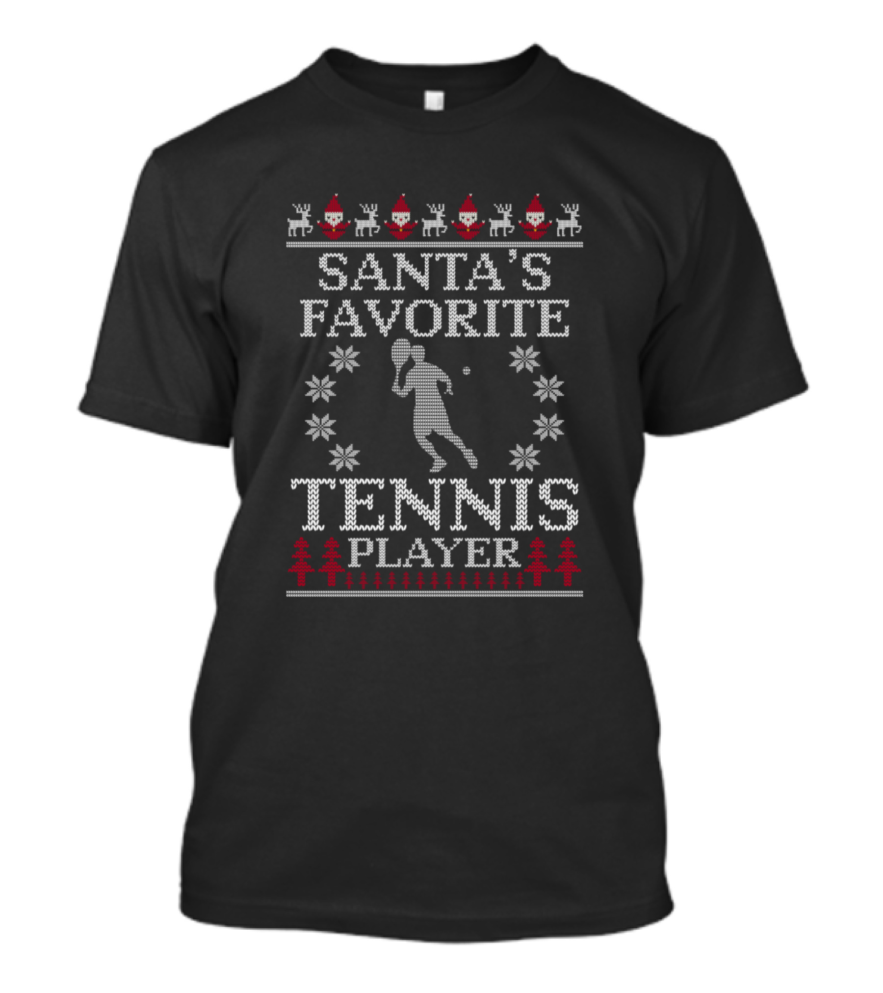 Santa's Favorite Tennis Player Xmas T-Shirt
