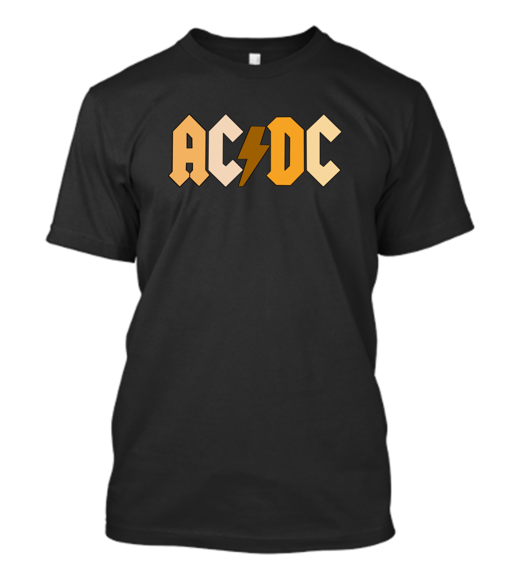 ACDC Yellow Hue Lightning Bolt T-Shirt
