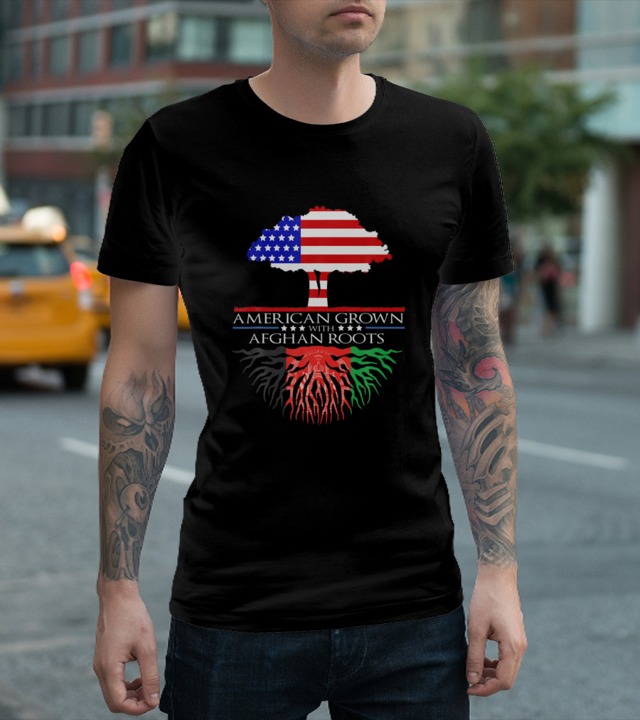 American Grown with Afghan Roots Afghanistan Asian Immi T-Shirt