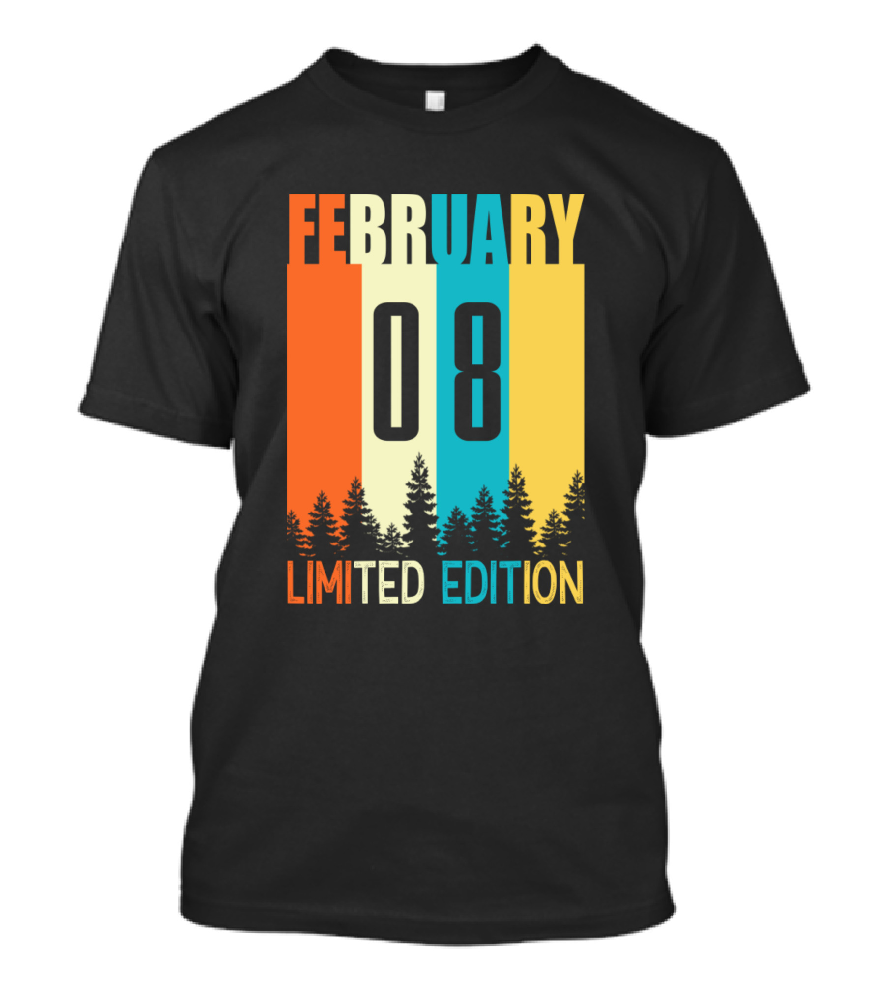 February 08 Vintage Birth T-Shirt