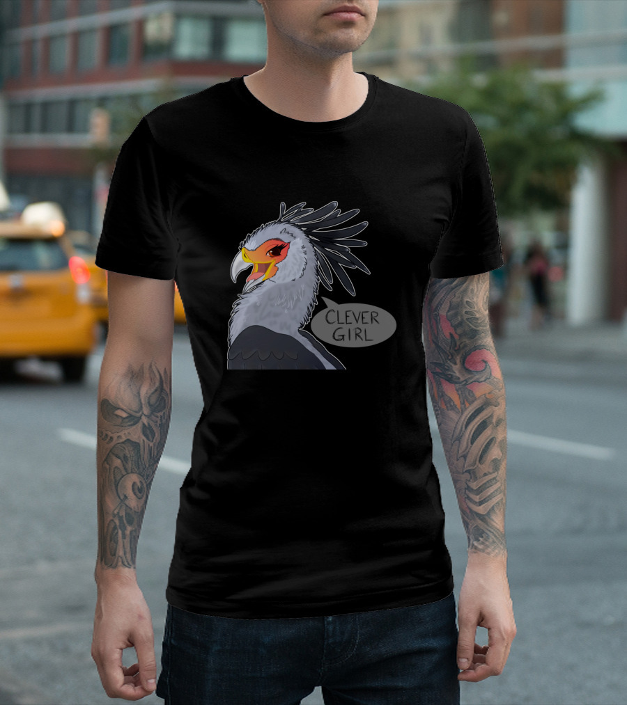 Clever Girl Secretary Bird Speech Bubble T-Shirt