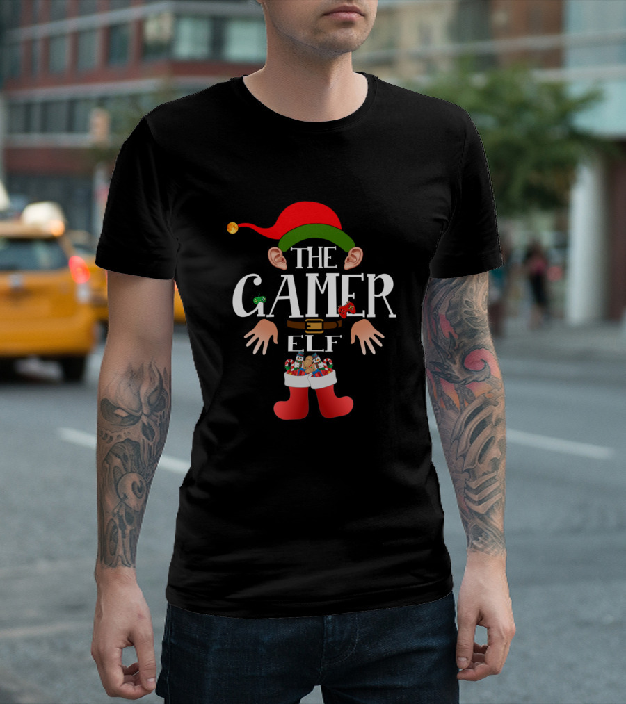 The Gamer Elf Family Matching Christmas Group T-Shirt