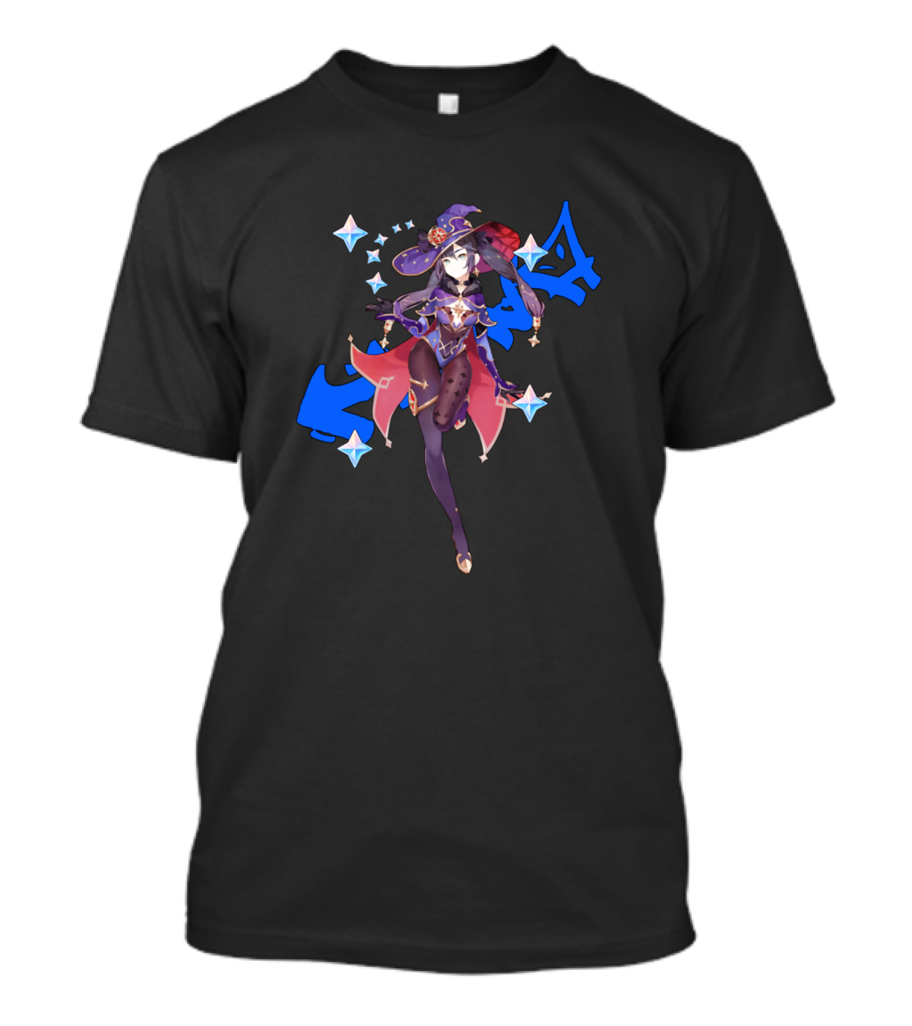 Genshin Impact Mona Waifu Starry Sorceress T-Shirt