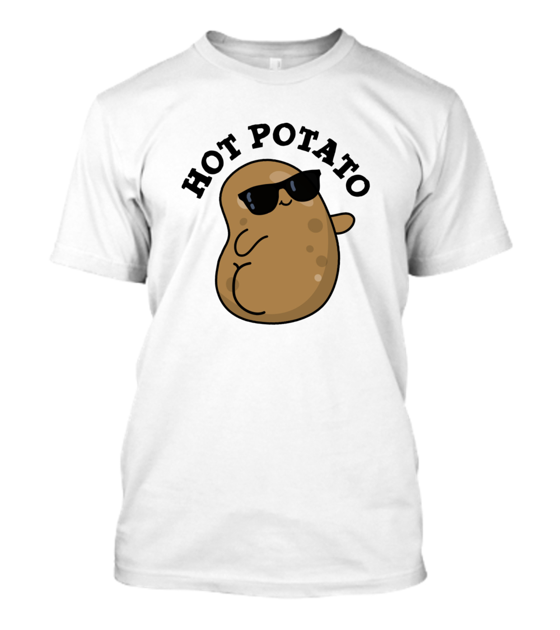 Hot Potato Wearing Sunglasses Cute Veggie Pun T-Shirt