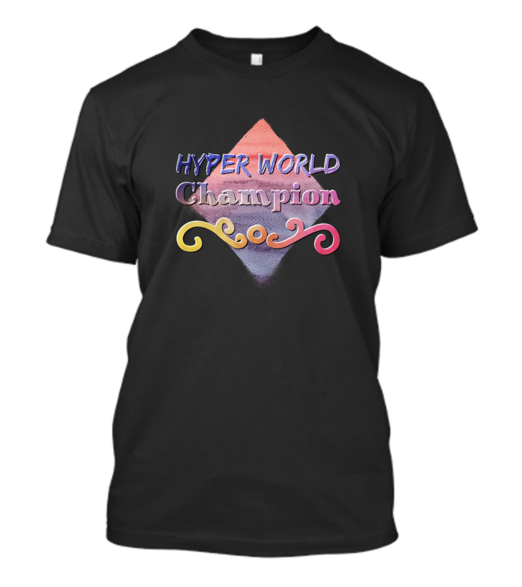 HYPER WORLD Champion Gradient Diamond Swirl T-Shirt