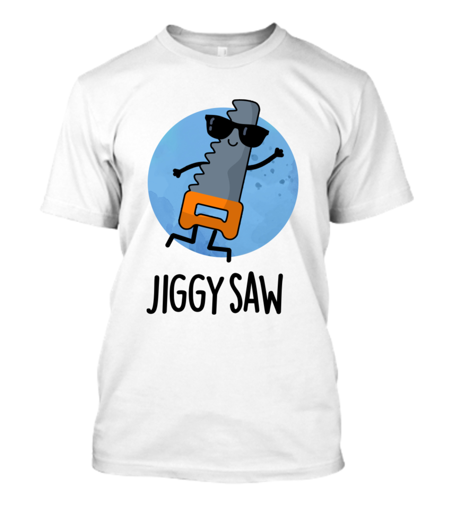 Jiggy Saw Cute Dancing Pun With Sunglasses And Orange Shorts T-Shirt