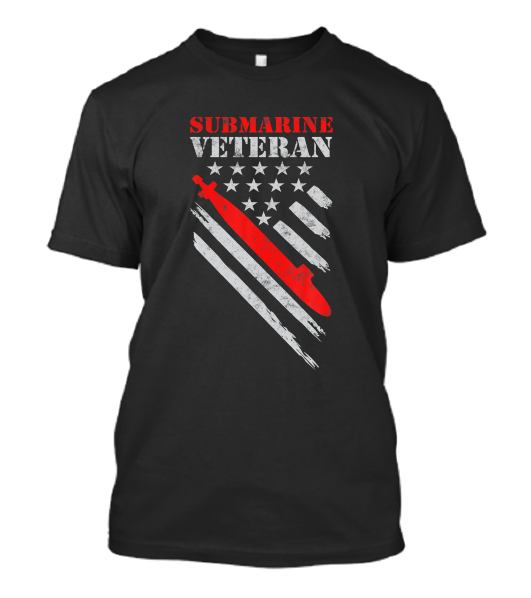 Submarine Veteran USA Flag Vintage T-Shirt