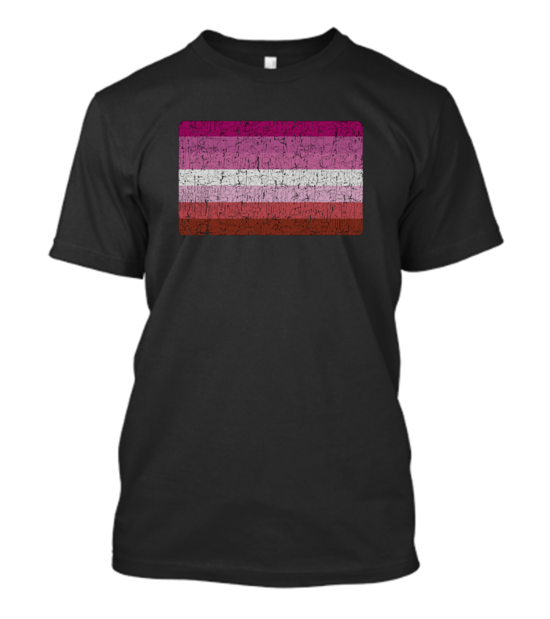 Vintage Distressed Lesbian Pride Flag T-Shirt