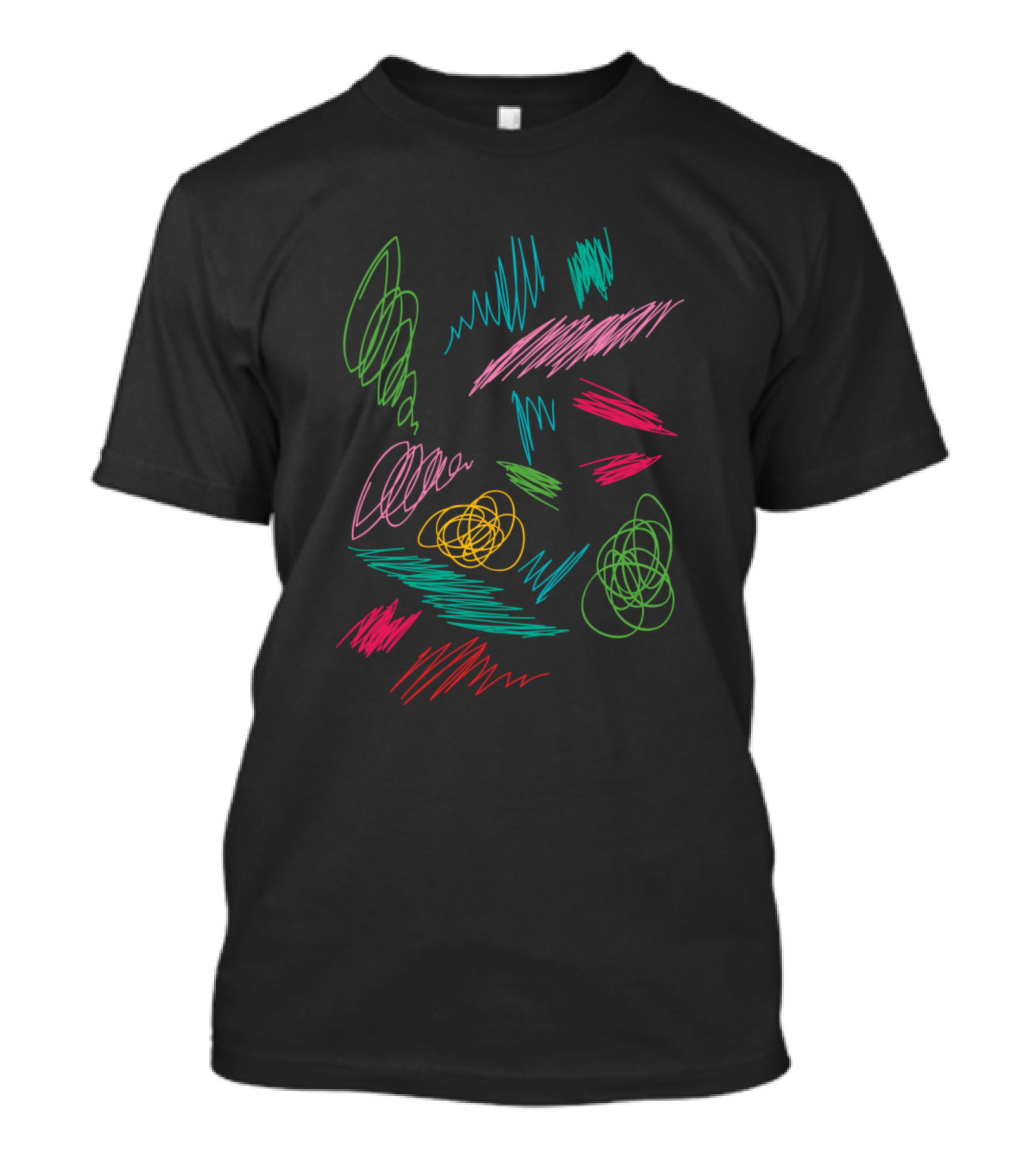 Artistic Random Colorful Scribbles T-Shirt