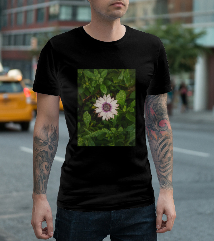 Autumn Aster In Lush Greenery T-Shirt
