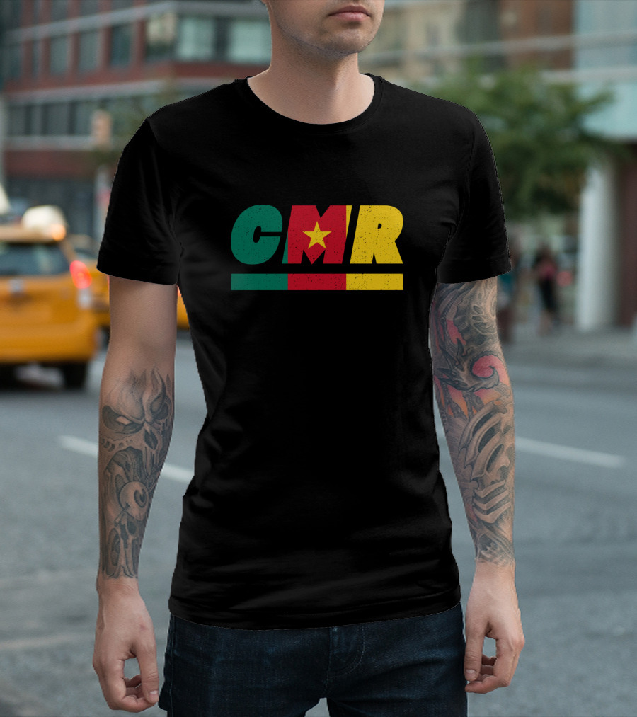 CMR Cameroon African Flag Colors ISO Code 3166 T-Shirt
