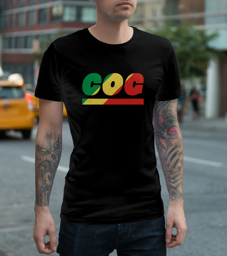 COG Congo African ISO Code 3166 Flag Colors T-Shirt
