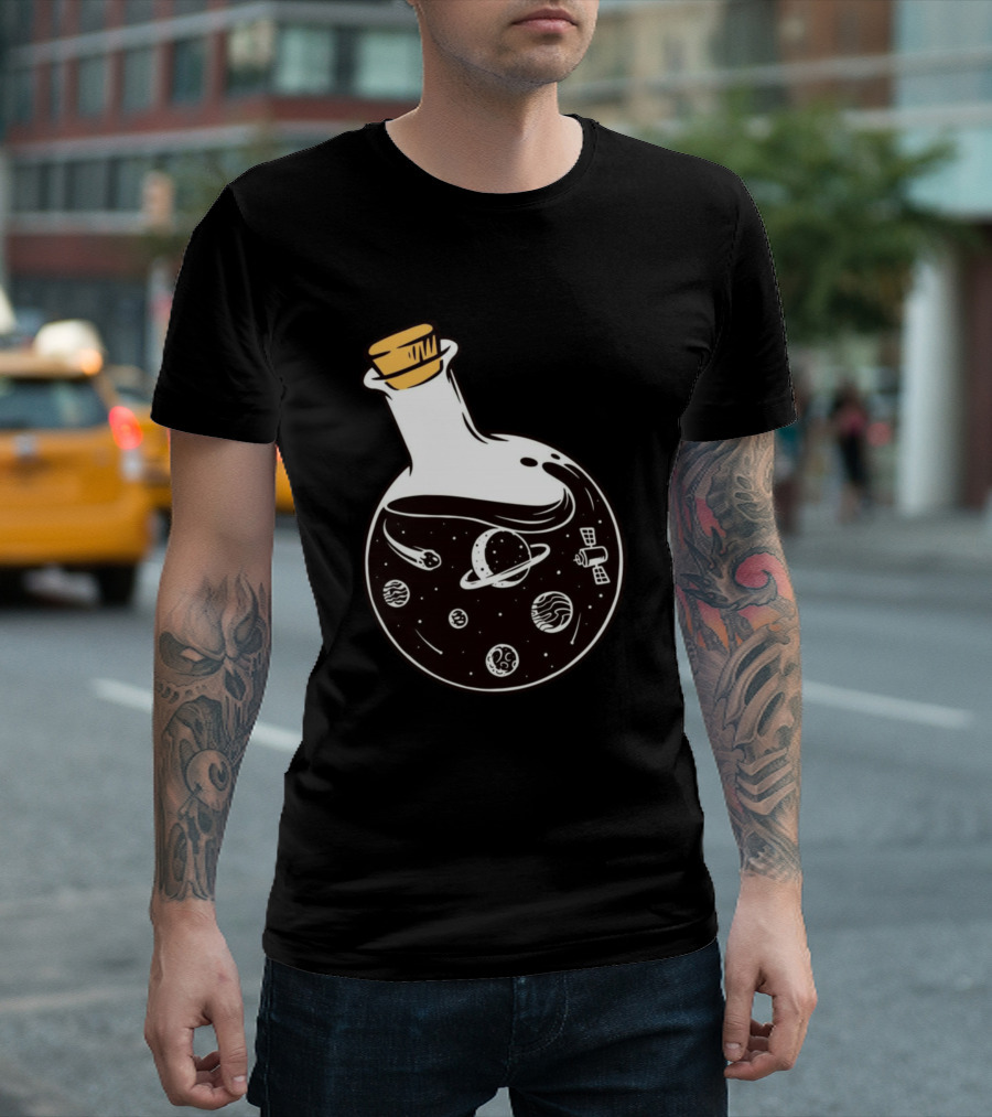 Planets Solar System Inside Bottle Space T-Shirt