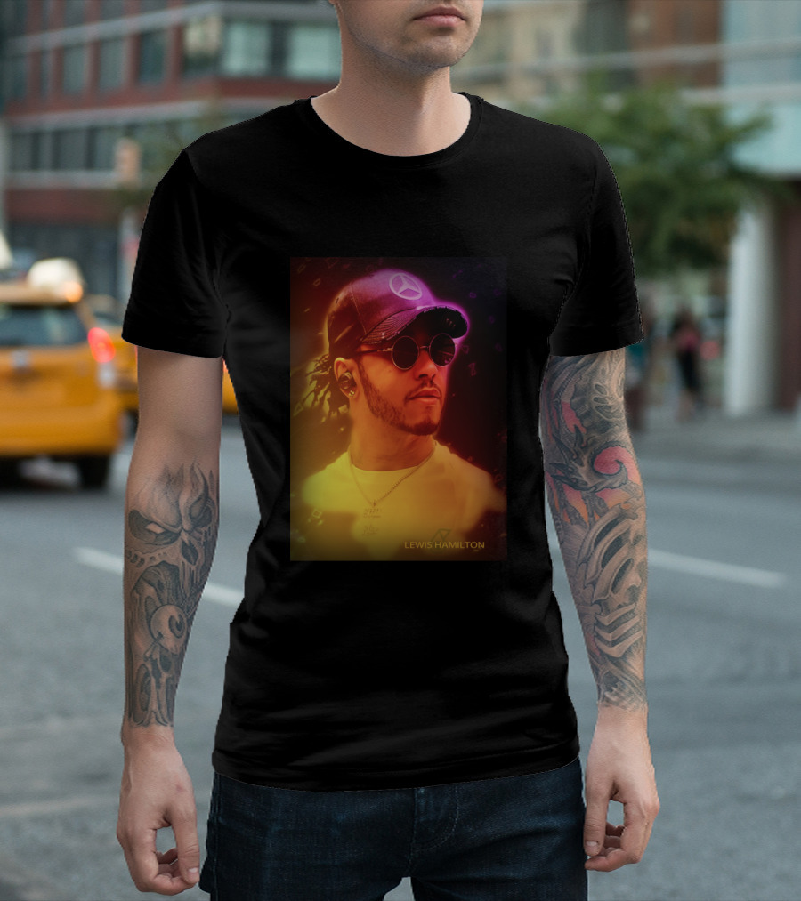 LEWIS HAMILTON NEON STYLE RACING T-Shirt