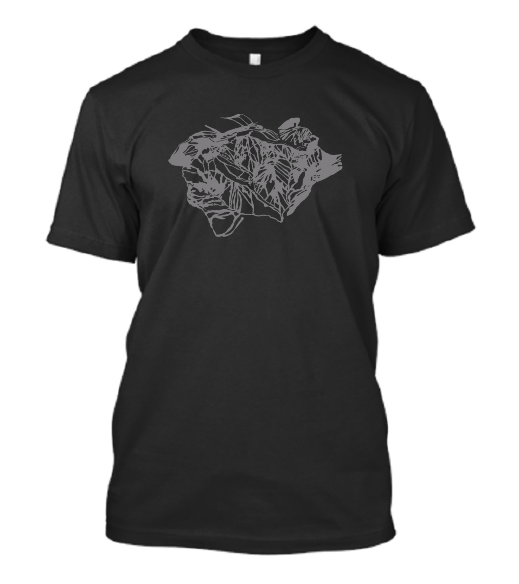 Powder Mountain Resort Abstract Geometric Snowy Peaks T-Shirt