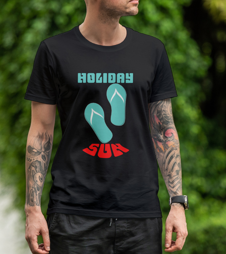 HOLIDAY SUN Flip Flops Beach Vibe T-Shirt