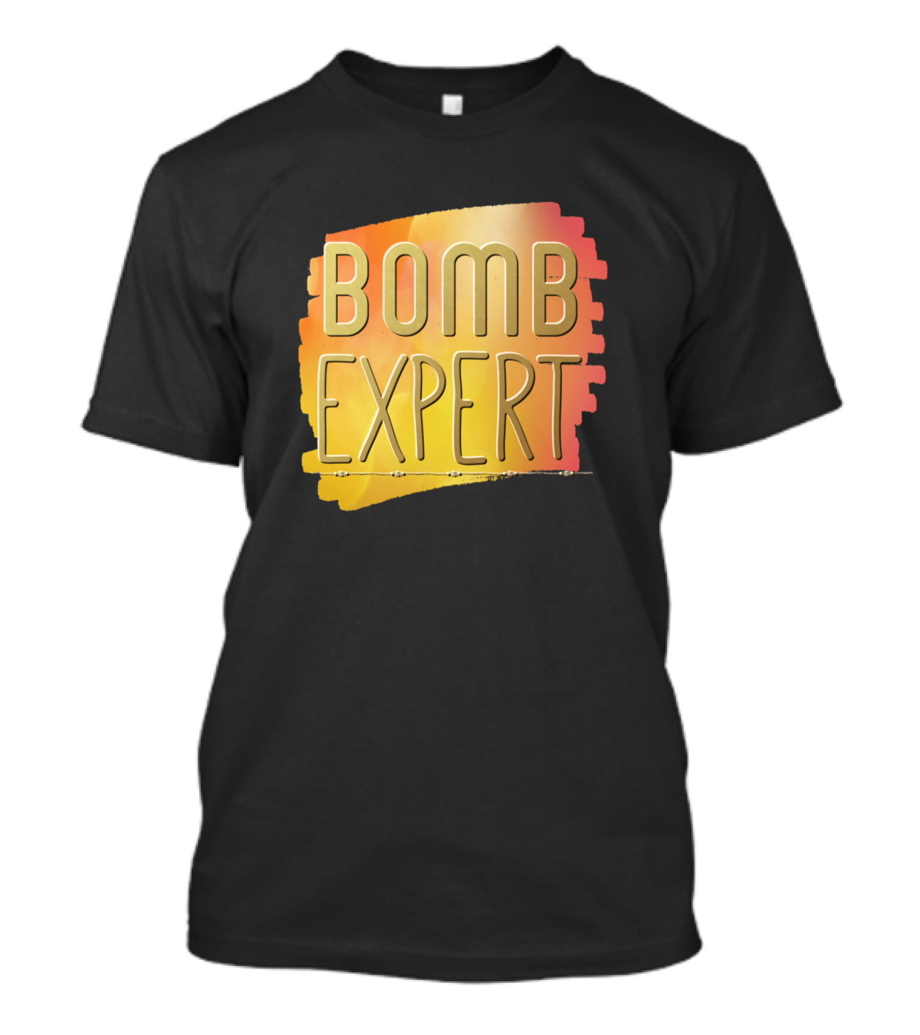 BOMB EXPERT Gradient Text Bold 3D T-Shirt