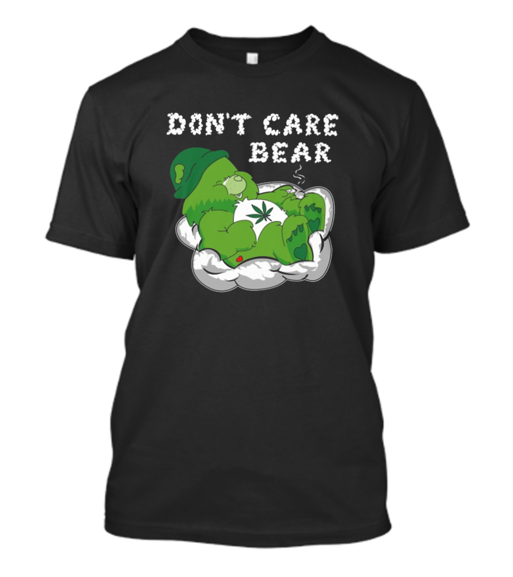 Don't Care Bear Smoking Green Cloud T-Shirt