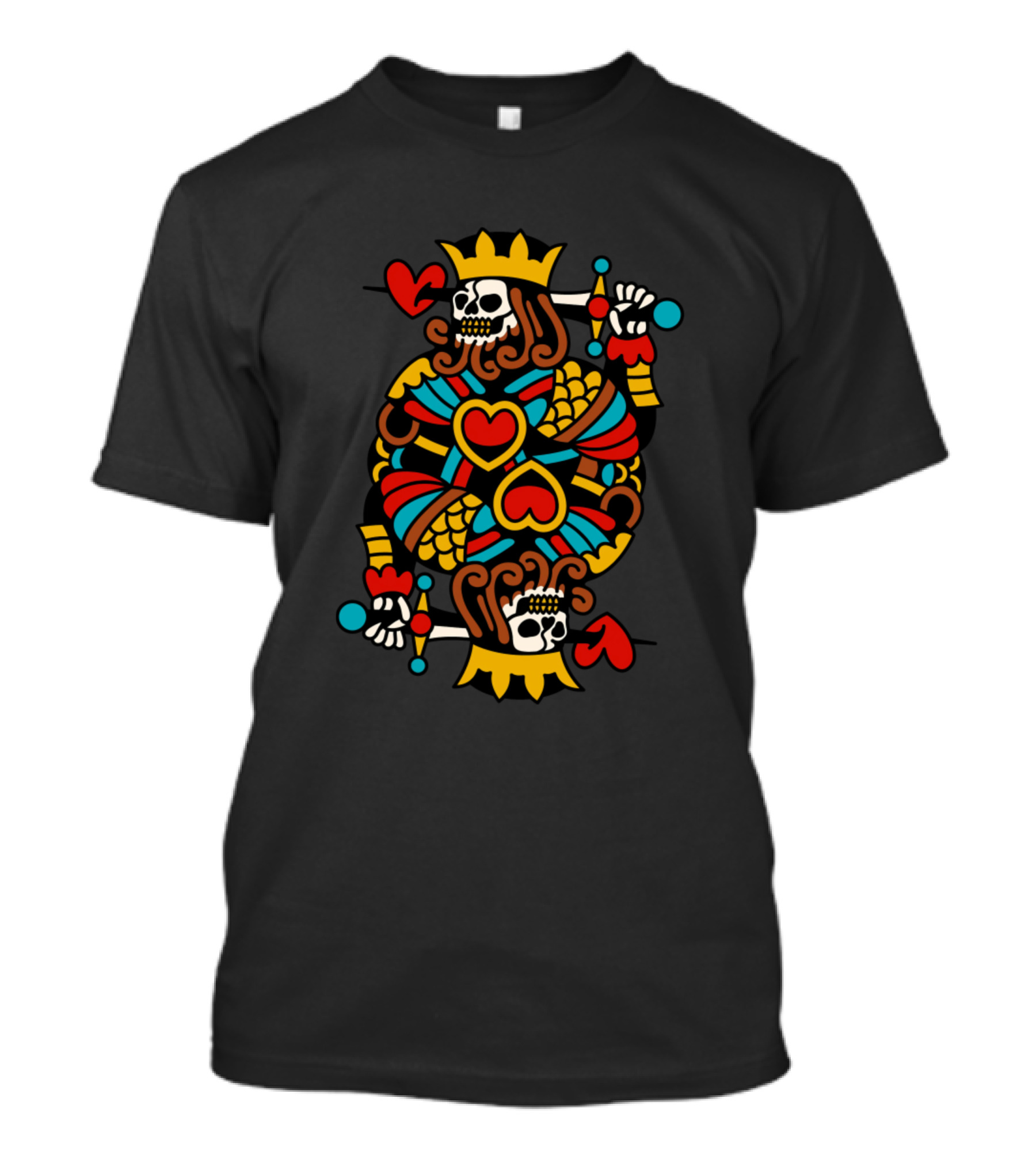 Love Is King Skeleton Card Hearts Poker King Of Hearts T-Shirt