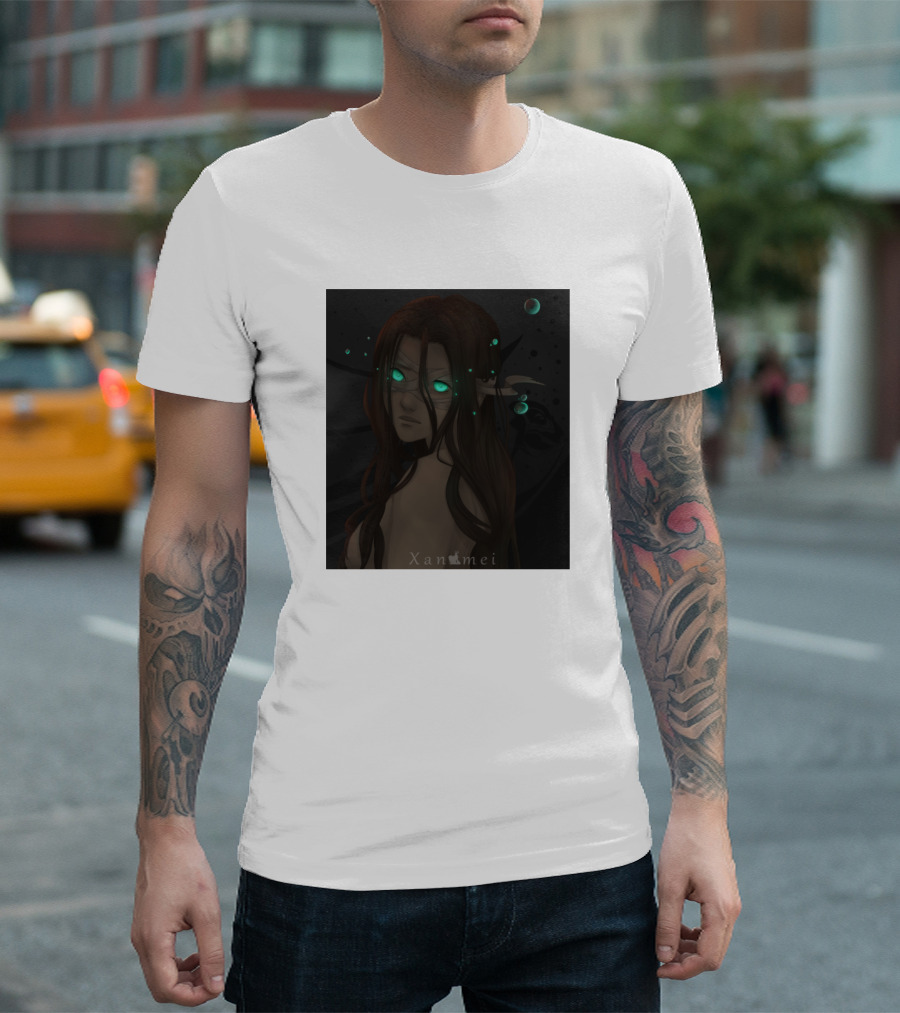 Xanmei Origin Mystical Elf with Glowing Eyes and Bubbles T-Shirt