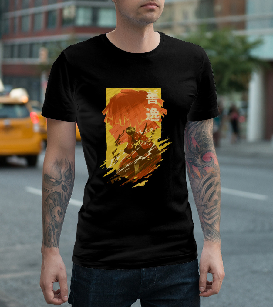 Zenitsu Thunder Breathing Anime Lightning Slash T-Shirt