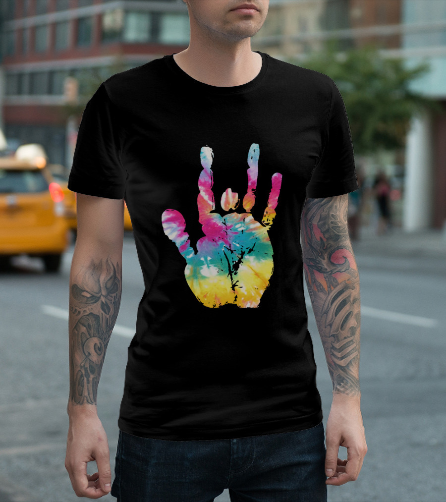 Tie Dye Jerry Hand Rainbow Psychedelic T-Shirt