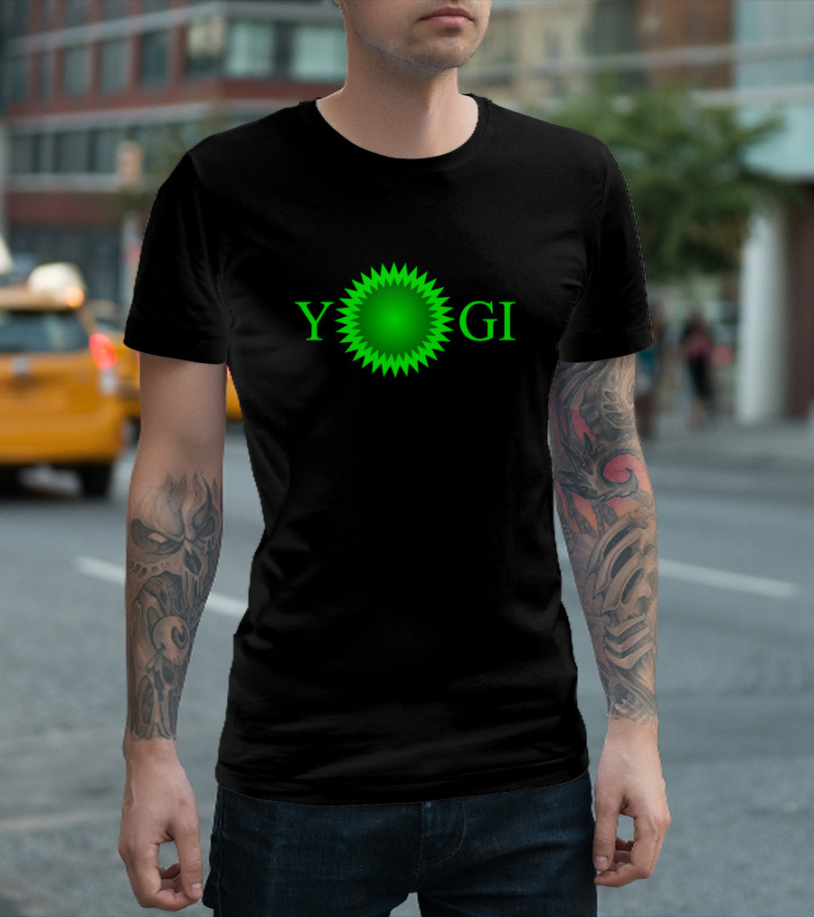 Yogi Green Gradient Spiky Sunburst T-Shirt