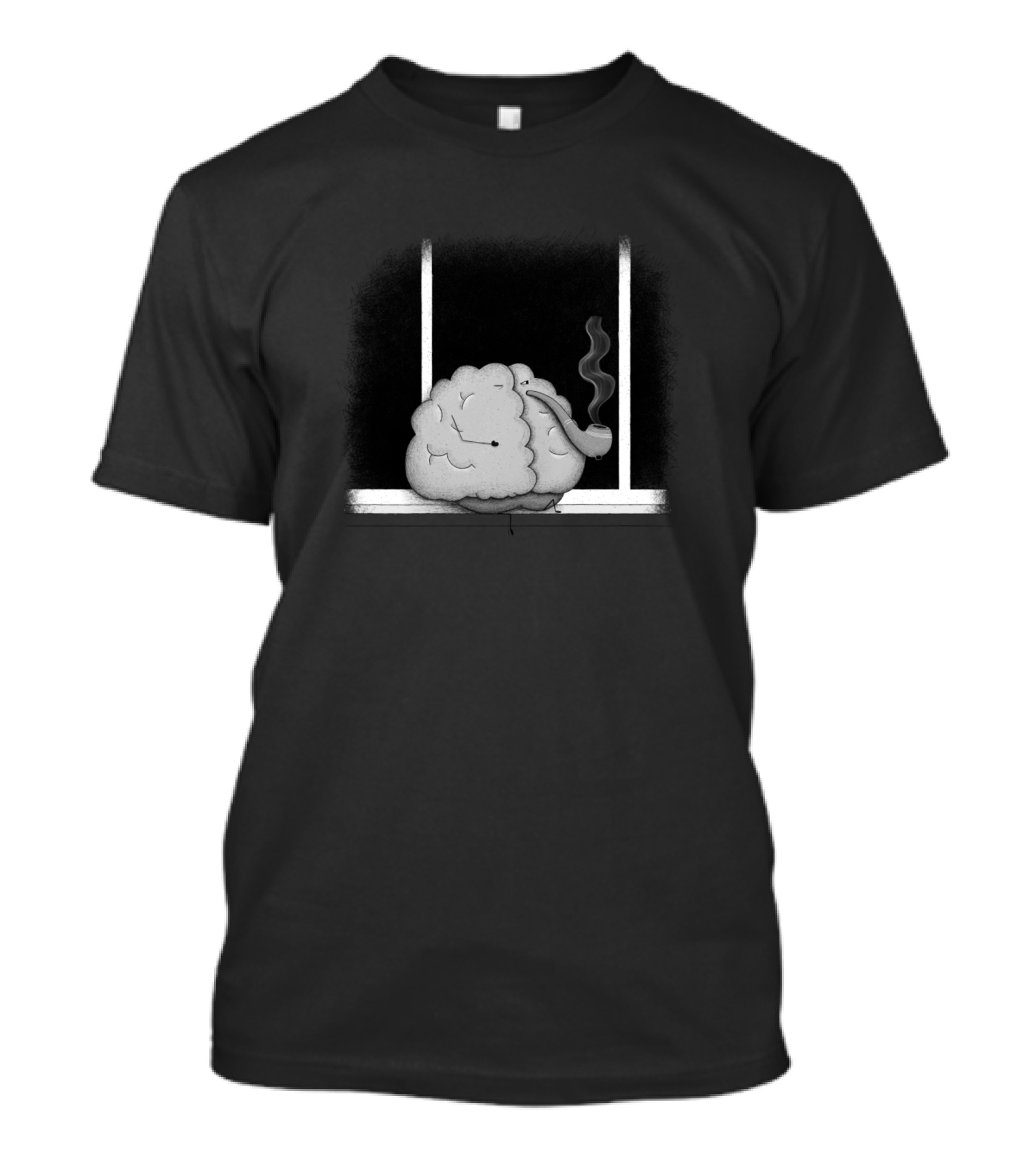 Brain Relaxing By The Window Smoking Pipe T-Shirt