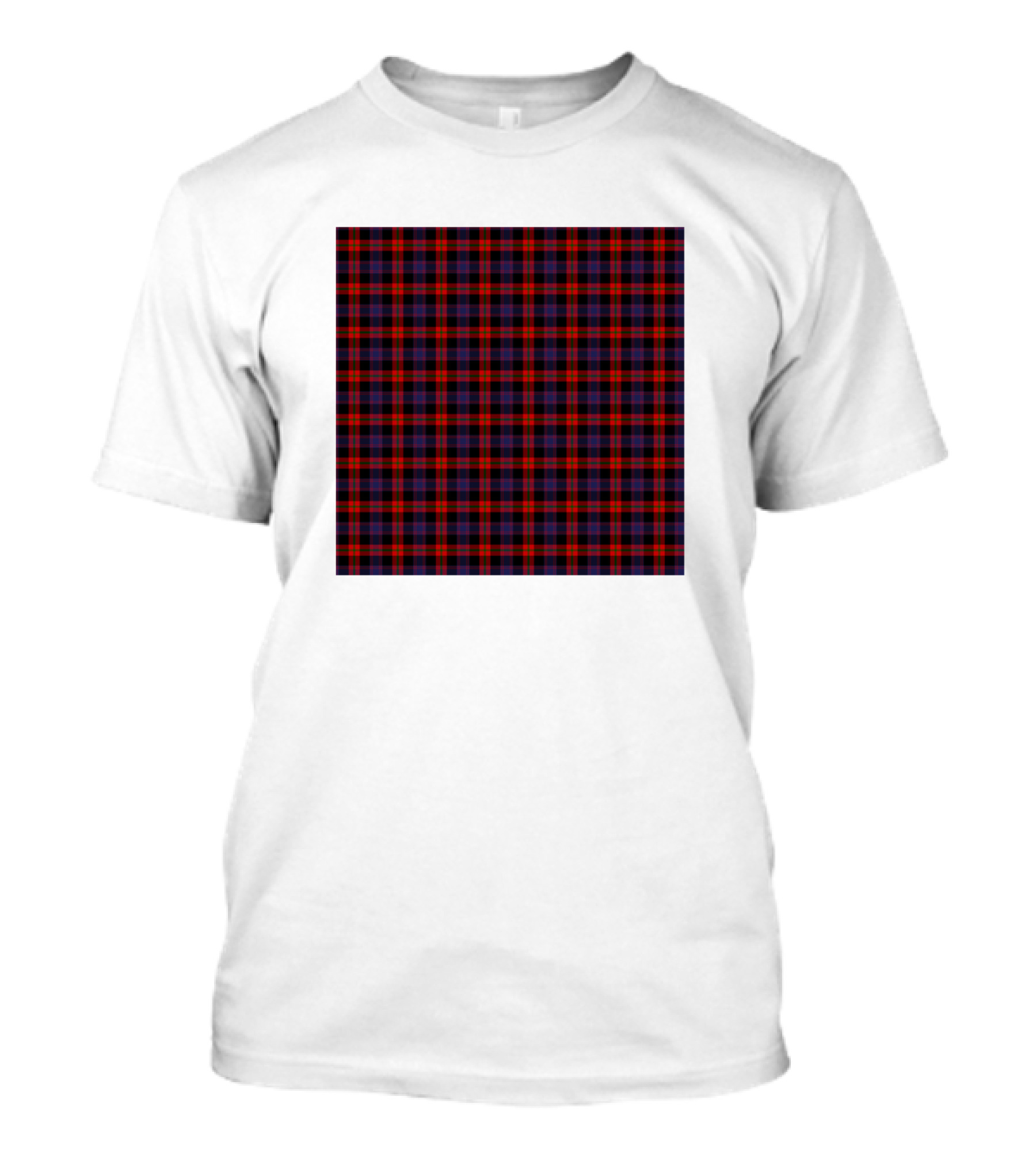 Broun Modern Scottish Tartan Plaid T-Shirt