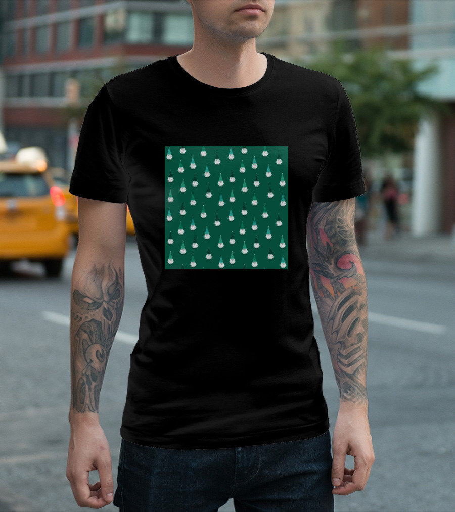 Christmas Gnomes Pattern With Pointy Hats T-Shirt