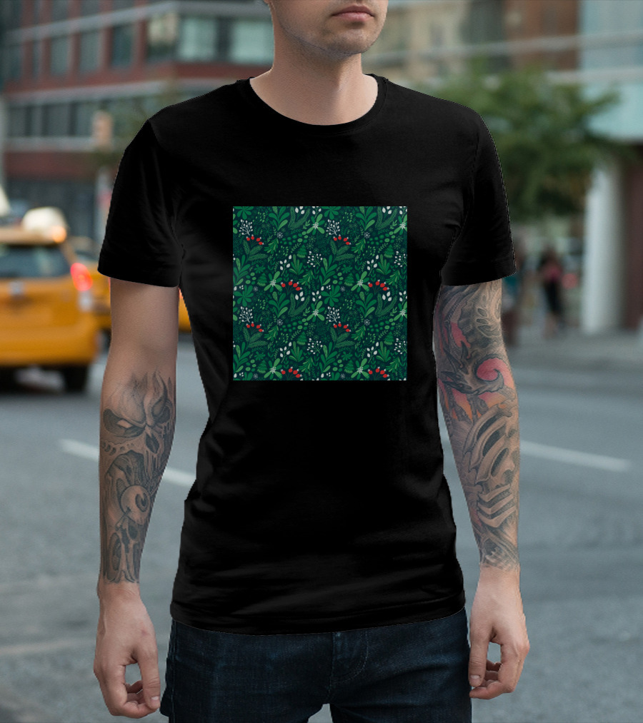 Christmas Holiday Festive Greenery T-Shirt