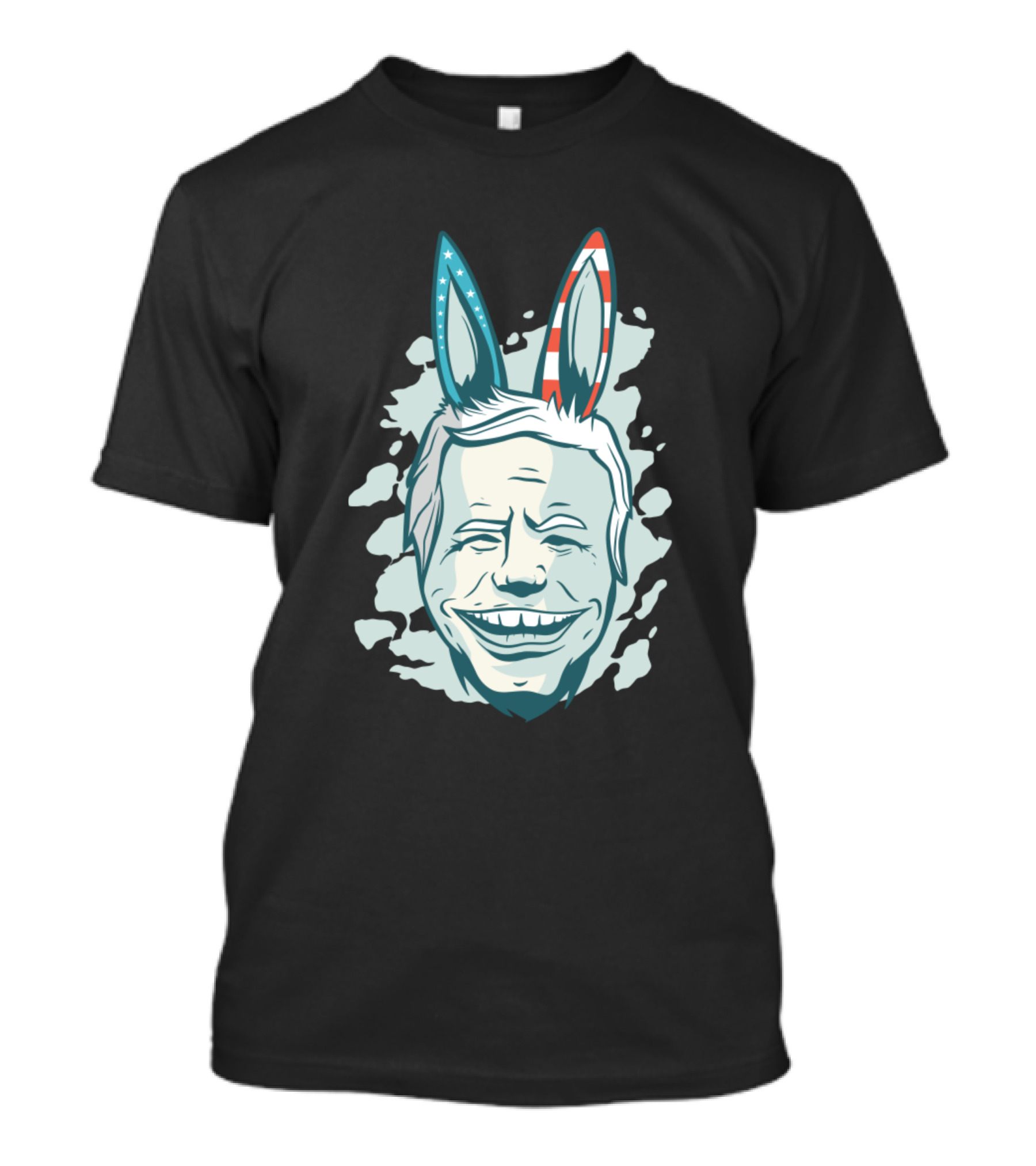 Donkey Biden Patriotic Ears USA Political Caricature T-Shirt