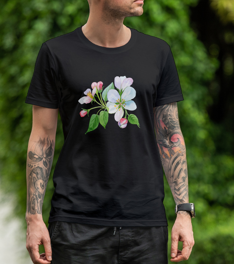 Flower Blossom Watercolor Painting T-Shirt