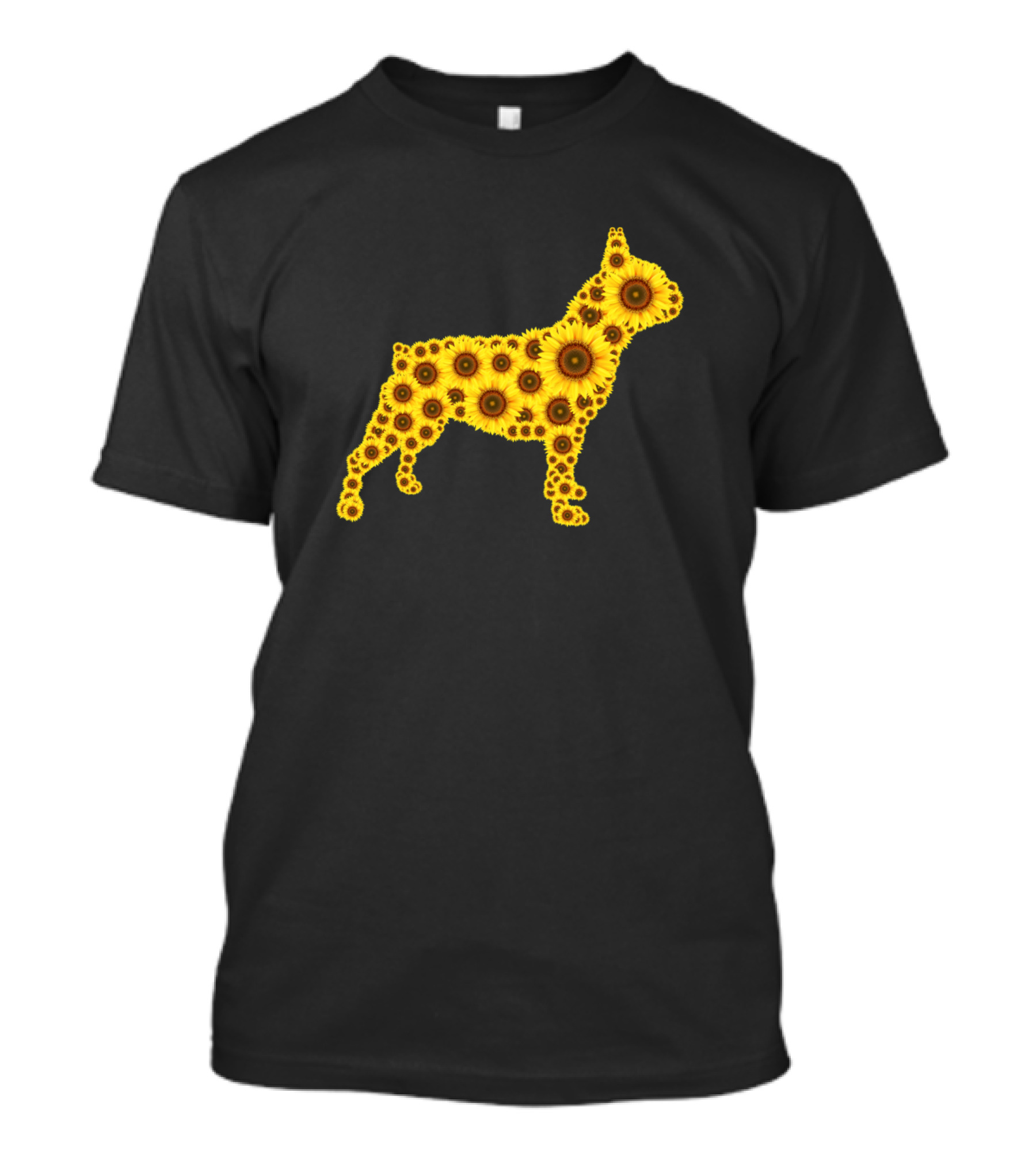 Sunflower Pattern Frenchie T-Shirt