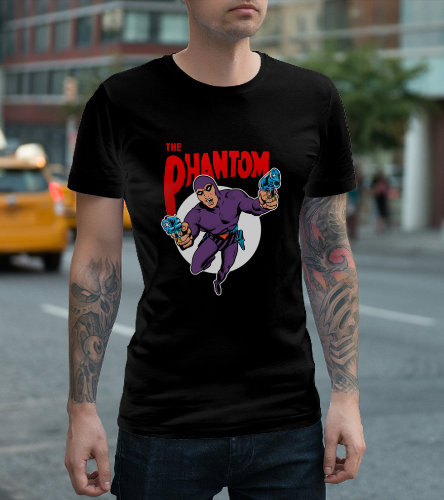 The Phantom Comics Classic Hero with Twin Pistols T-Shirt
