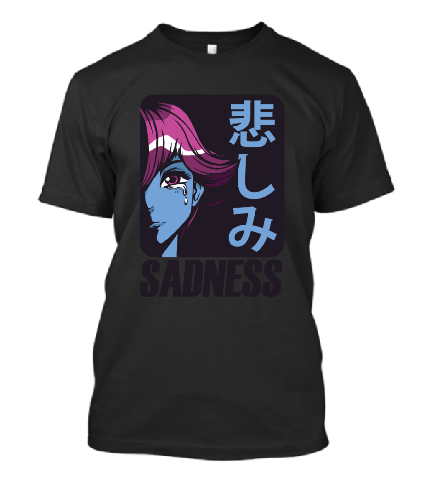 Anime Sadness 悲しみ Girl T-Shirt