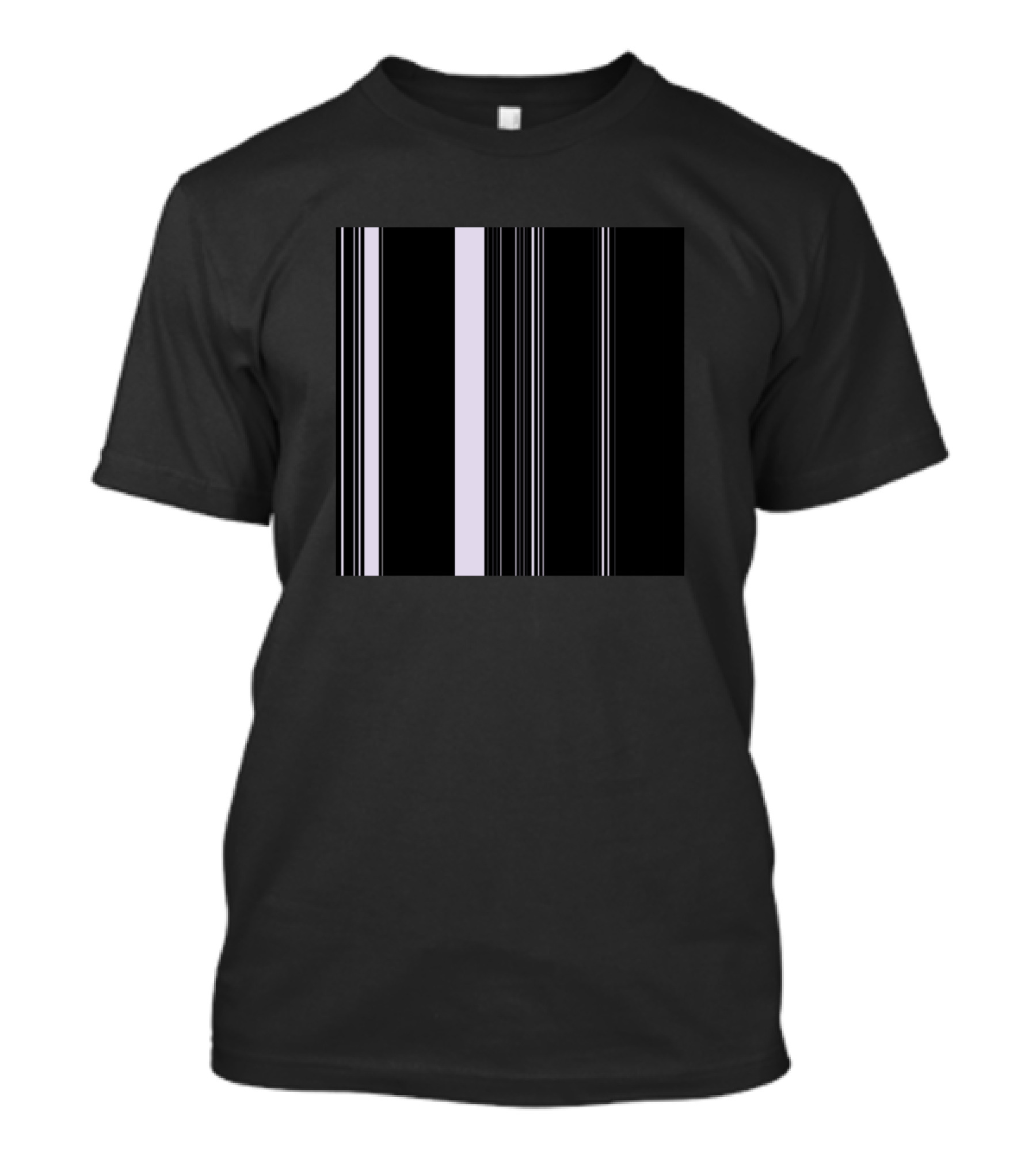 Black And White Vertical Barcode Stripes T-Shirt