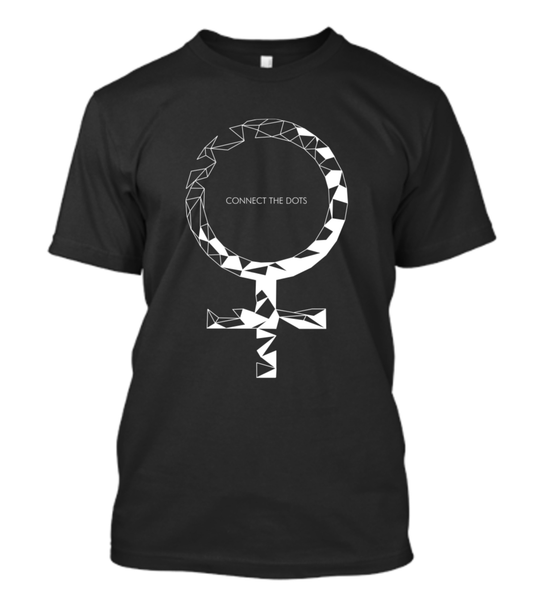 Connect The Dots Female Symbol Geometric T-Shirt