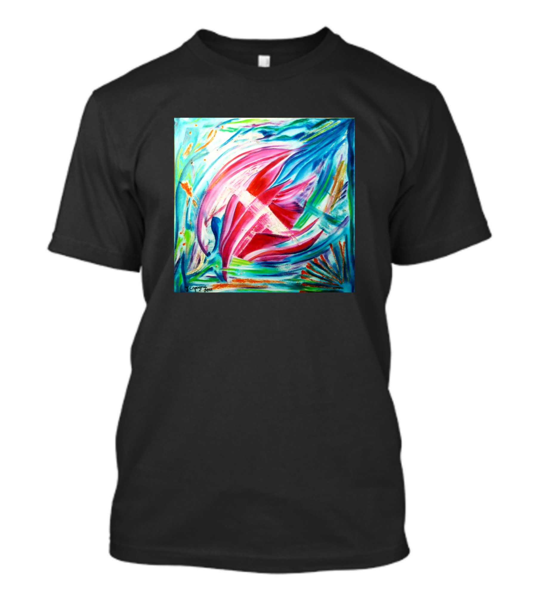 Fantastic Abstract Nature Burst Splash Bright Colors T-Shirt
