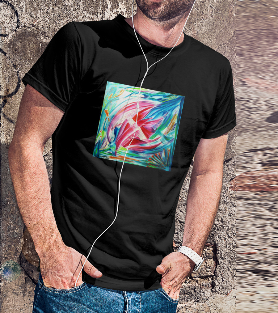 Fantastic Abstract Nature Burst Splash Bright Colors T-Shirt