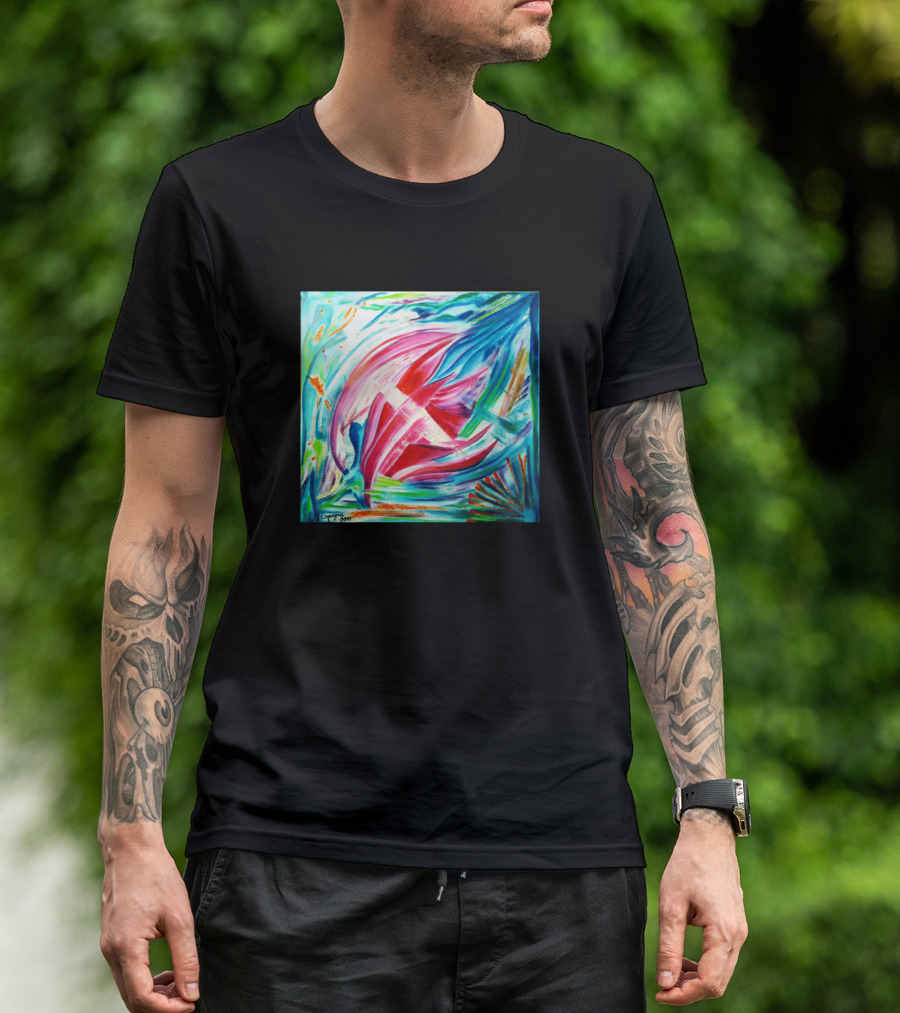 Fantastic Abstract Nature Burst Splash Bright Colors T-Shirt