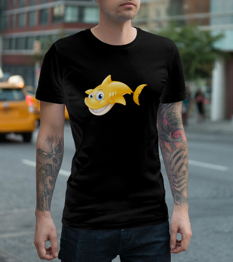 Happy Smiling Yellow Shark T-Shirt